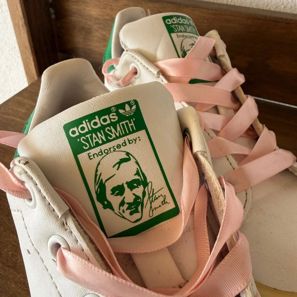 Adidas Stan Smith White Green Pink Kids Sneakers Size 11K FX7524